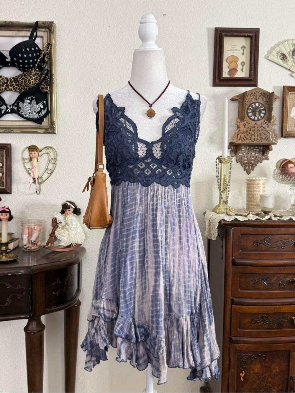 FP ONE Free People boho fairy grunge tie dye whimsical dress